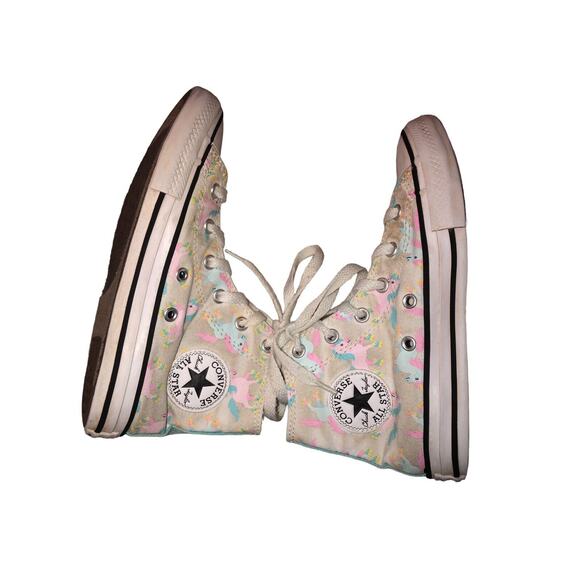 Converse Chuck Taylor Unicorns Hi-Top Sneakers Shoes‎ 669816F Girls Junior Sz 1 - Picture 6 of 13